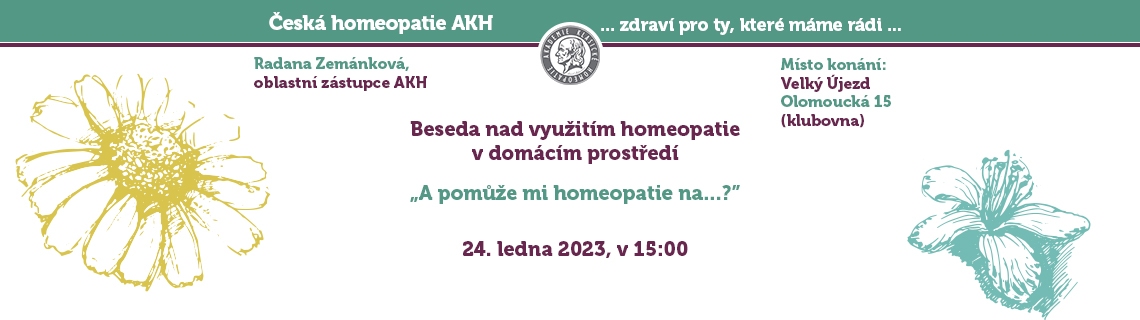 Beseda nad využitím homeopatie v domácím prostředí