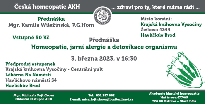 Homeopatie, jarní alergie a detoxikace organismu