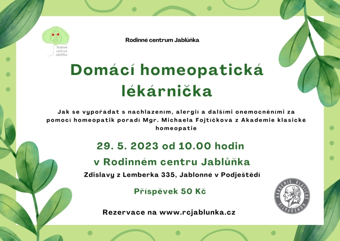 Domácí homeopatická lékárnička 