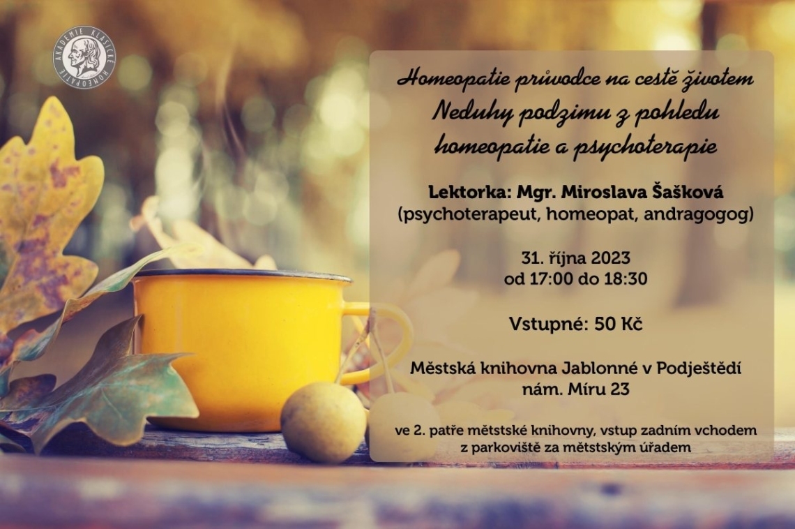 Neduhy podzimu z pohledu homeopatie a psychoterapie