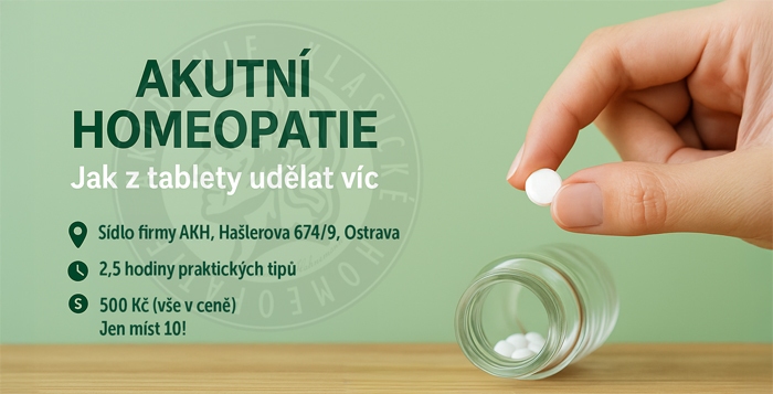 AKUTNÍ HOMEOPATIE: Jak z tablety udělat víc